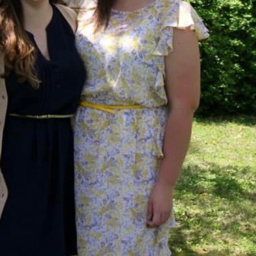 London Times Yellow floral dress